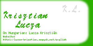 krisztian lucza business card